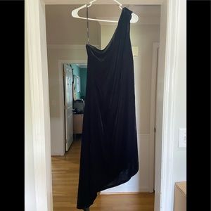 NWT Black Velvet One Strap Gown Party Dress Laundry sz 12